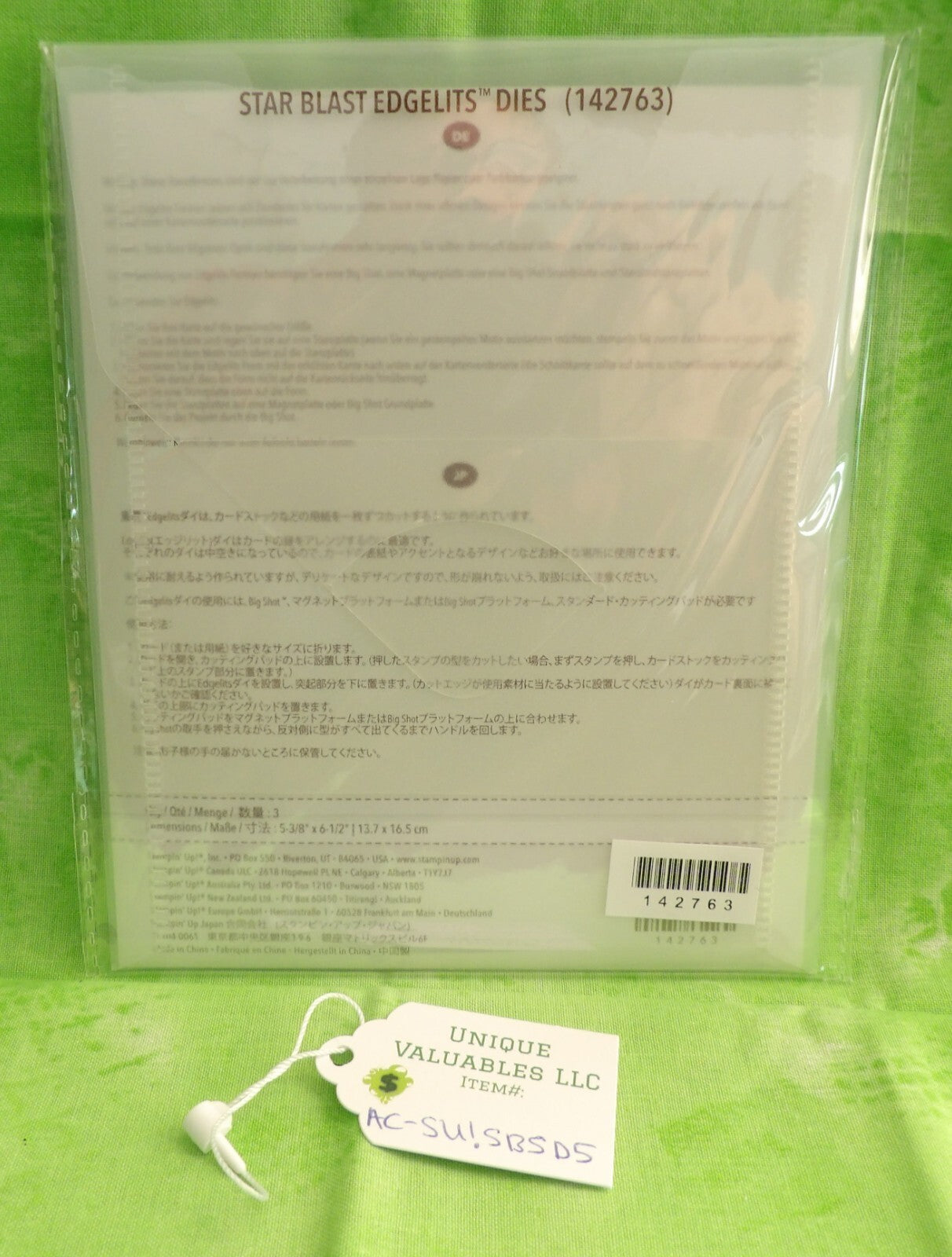 Sizzix Big Shot for Stampin'Up! 142763 STAR BLAST EDGELITS DIES
