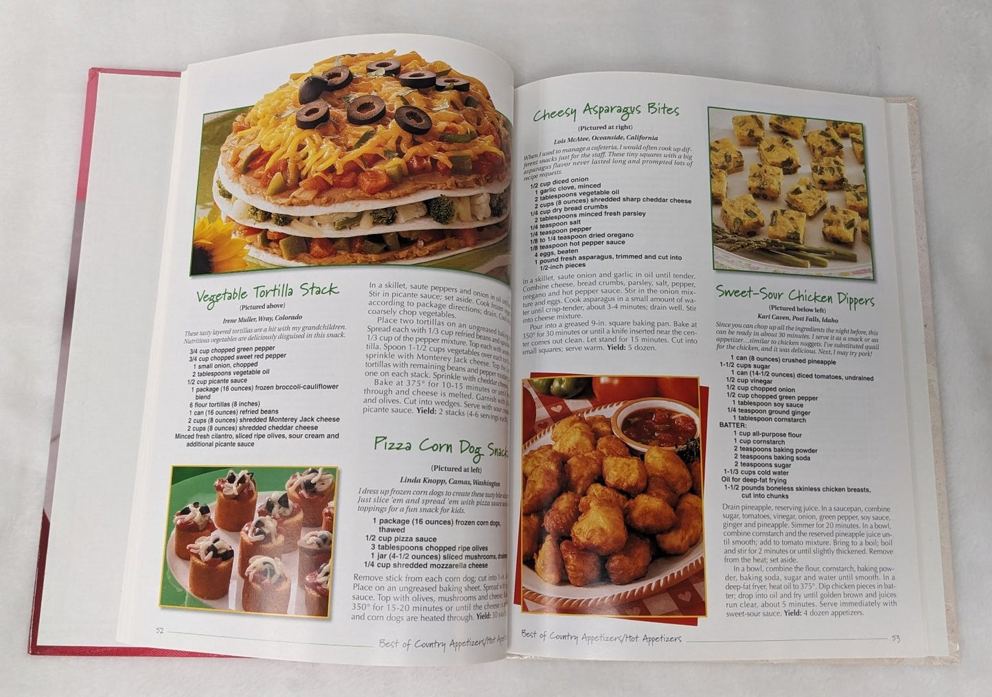 Best of Country Appetizers Cookbook Reiman Publications Recipes Hardcover 1999