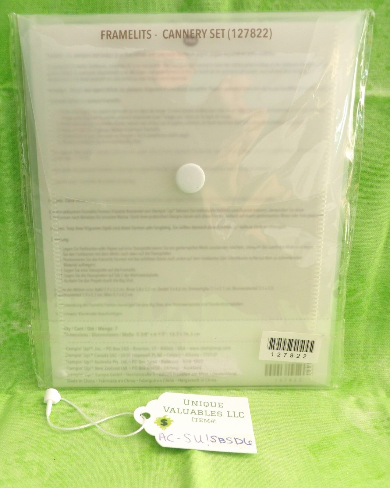Sizzix Big Shot for Stampin'Up! 127822 FRAMELITS - CANNERY SET