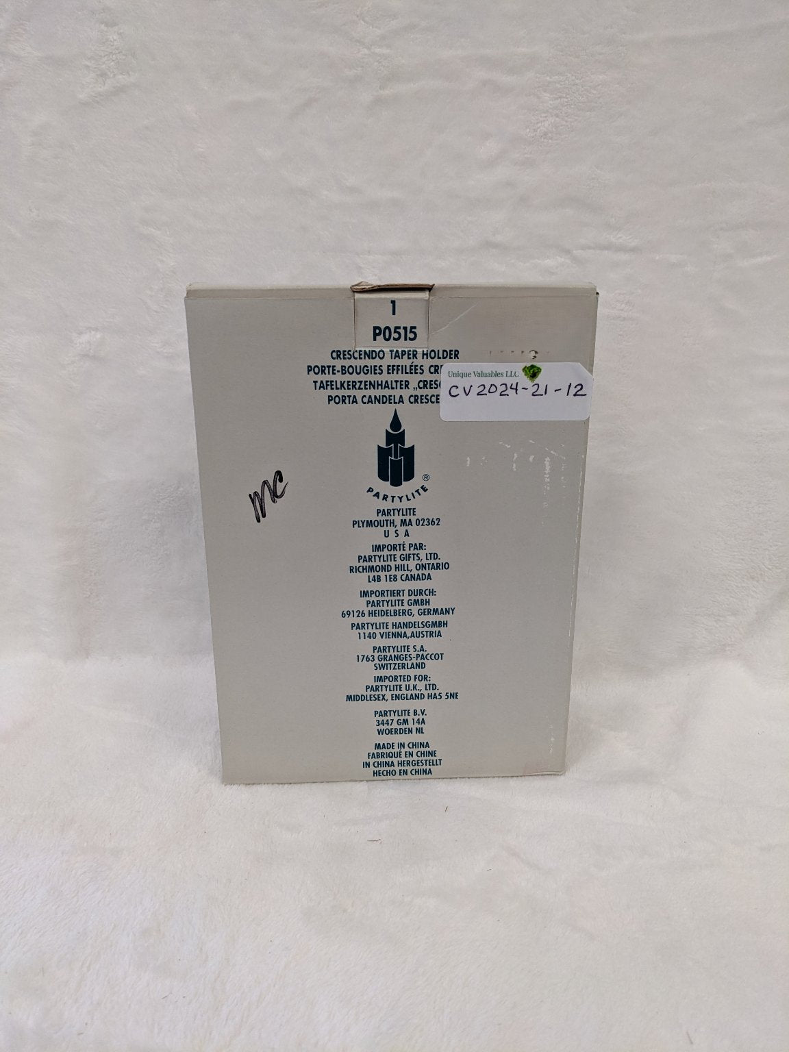 PartyLite Crescendo Candelabra Taper Holder Set Gold Brass P0515