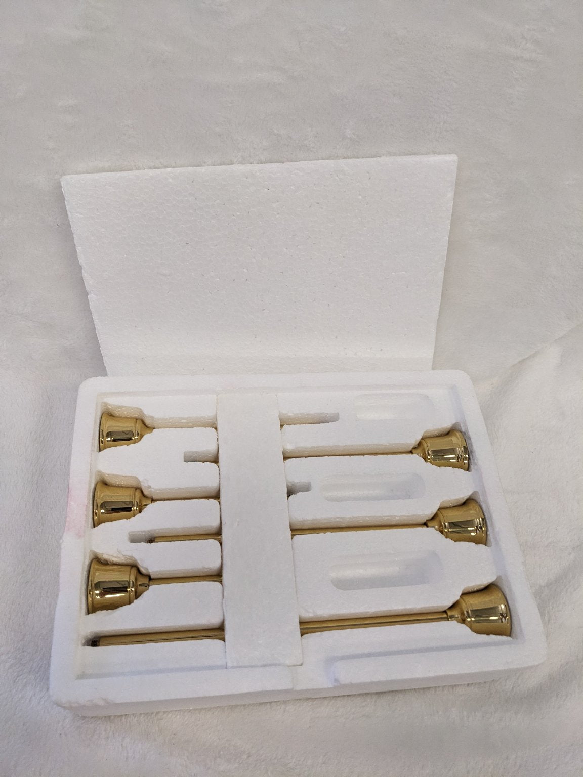 PartyLite Crescendo Candelabra Taper Holder Set Gold Brass P0515