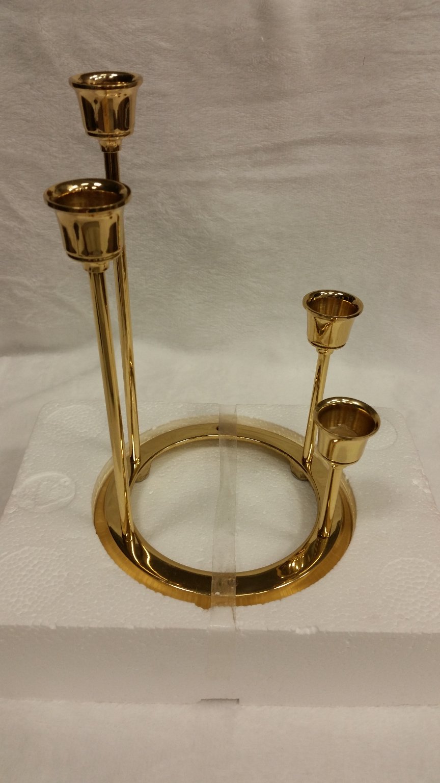 PartyLite Crescendo Candelabra Taper Holder Set Gold Brass P0515