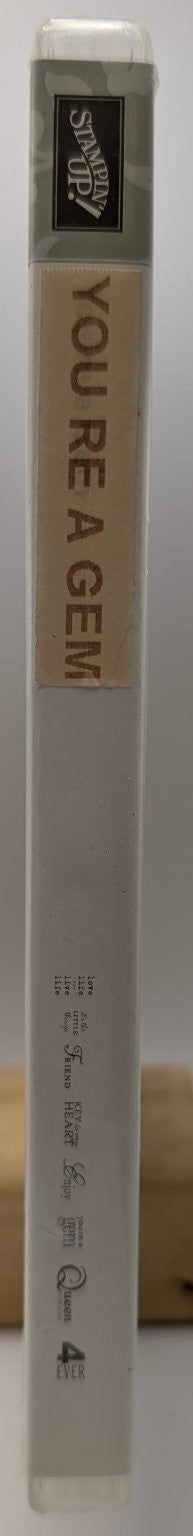 Stampin' Up! You're a Gem Cling Rubber Stamp Set Sentiments 8 PCS #122270 Used