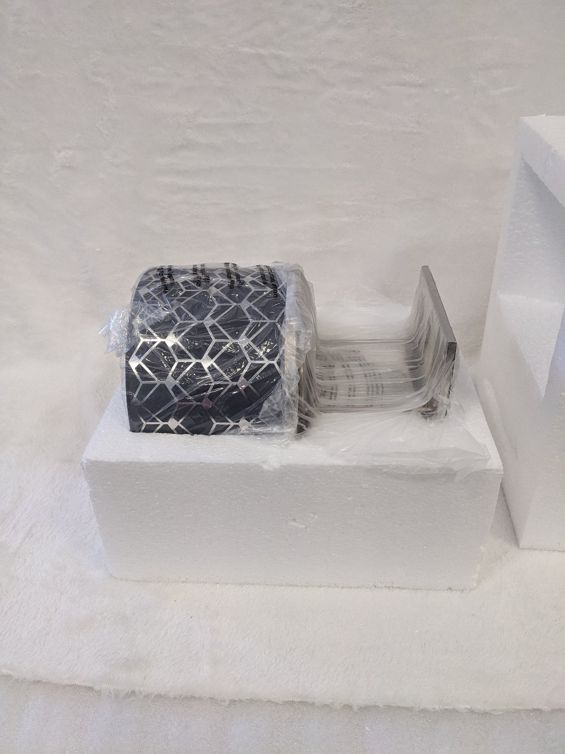 PartyLite Dome Gem Candle Holder Set Glass Metal Modern Geometric P93561
