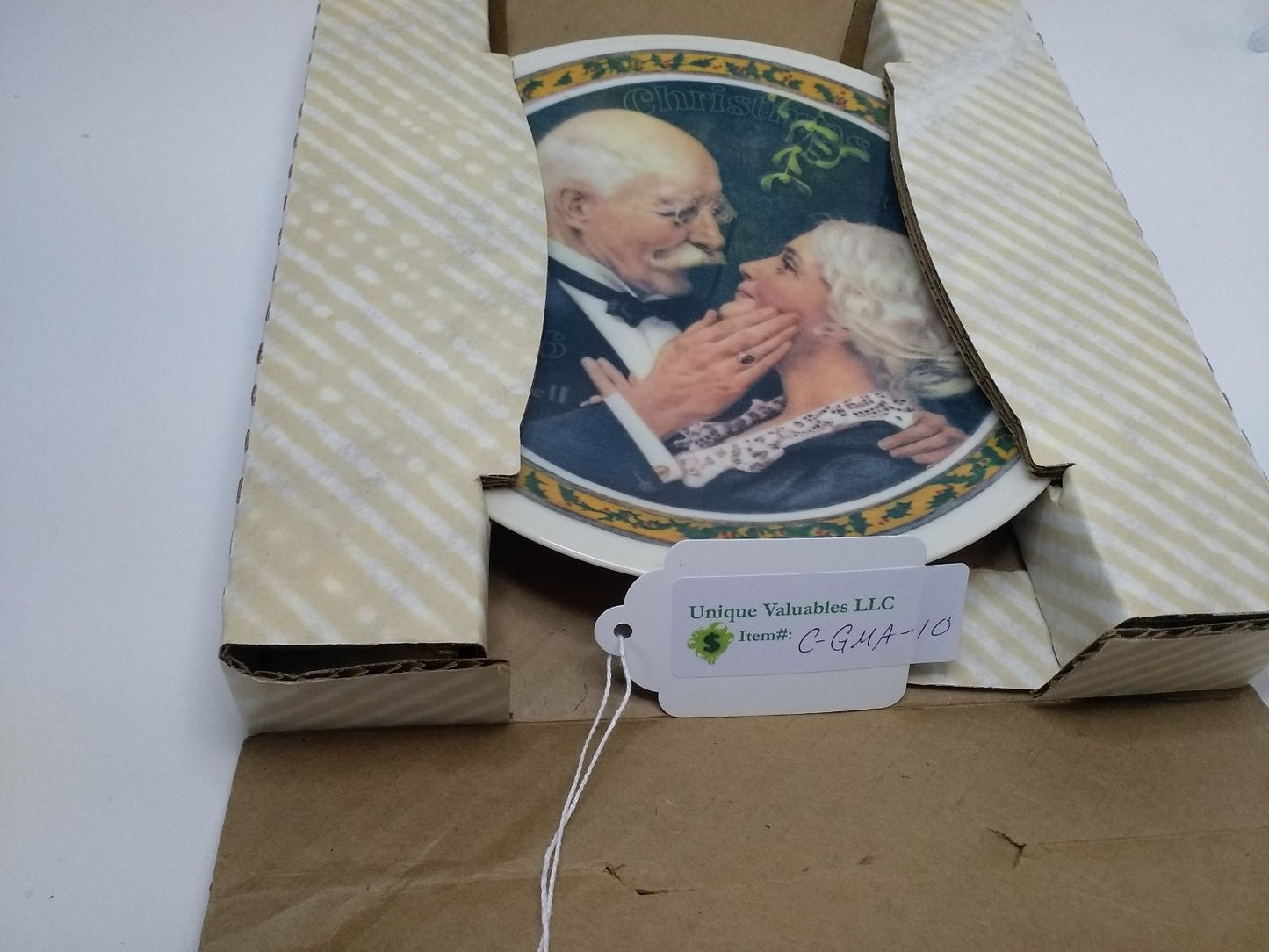 Knowles Golden Christmas by Norman Rockwell Fine China LE Plate No. 6529A 1976