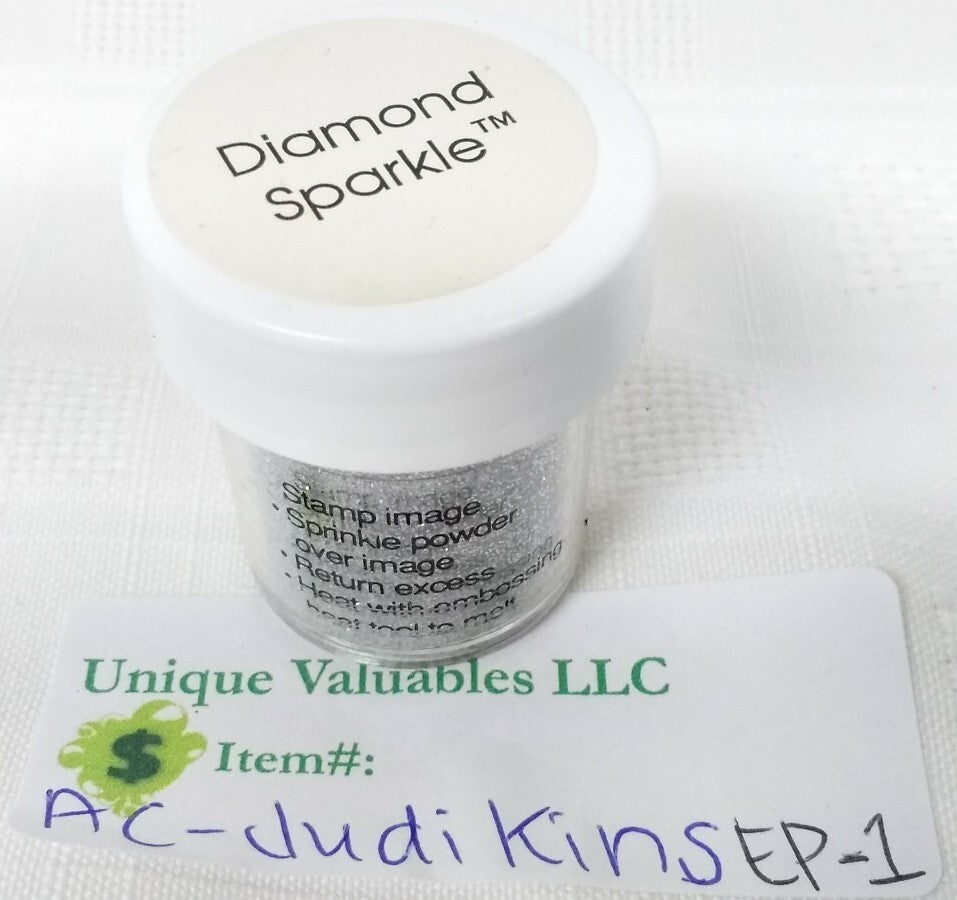 JudiKins Embossing Powder 1 Red and 1 Diamond Sparkle Items Previously Opened