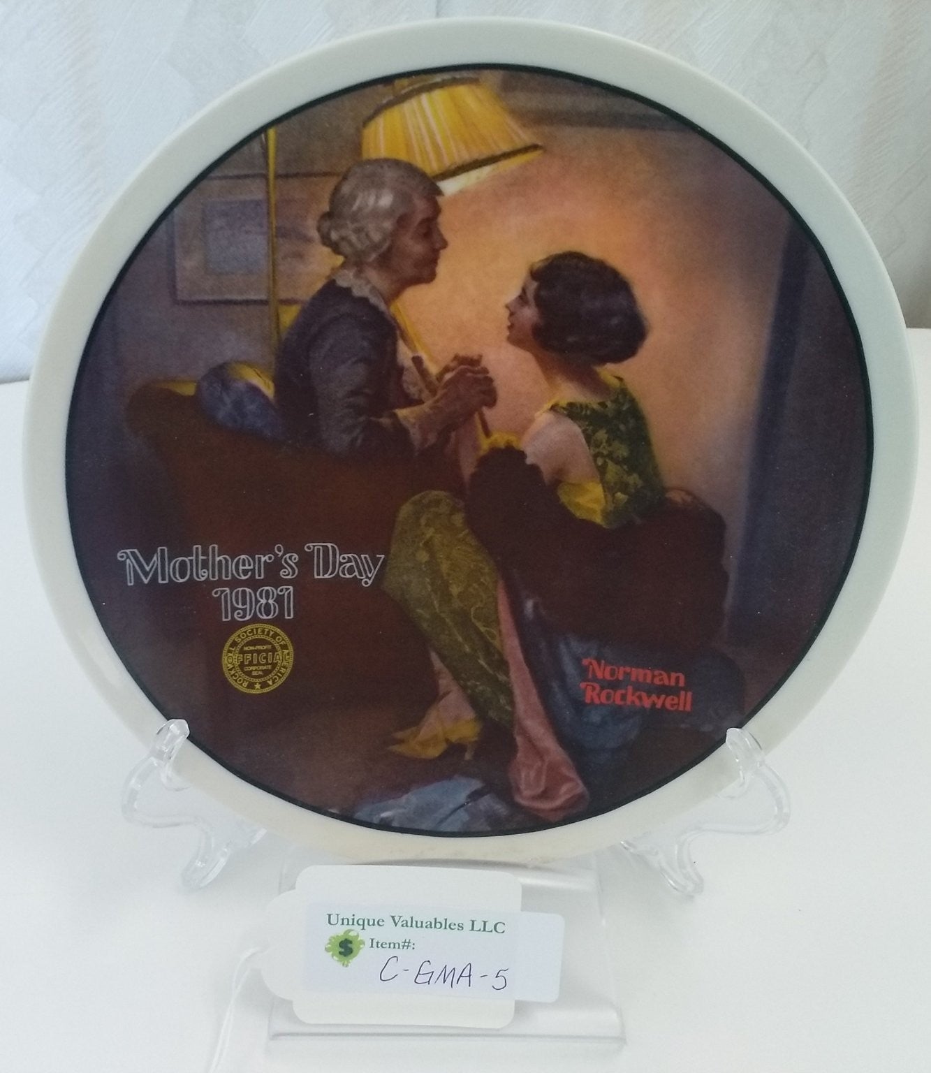 Knowles Mother's Day 1981 After the Party by Norman Rockwell LE Bradex