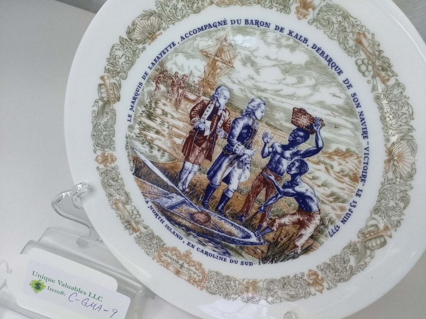 D'Arceau-Limoges Lafayette débarque de son navire Victoire by Restieau Limoges