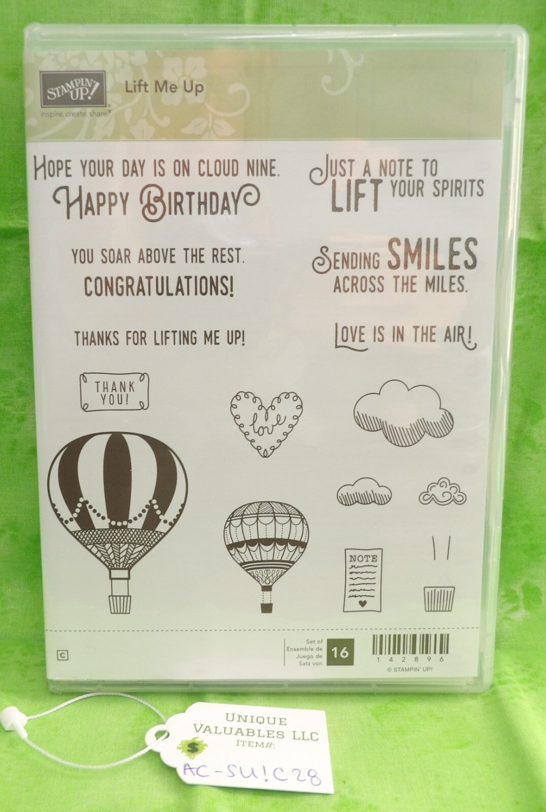 Stampin' Up! Cling Stamp Set 142896 LIFT ME UP