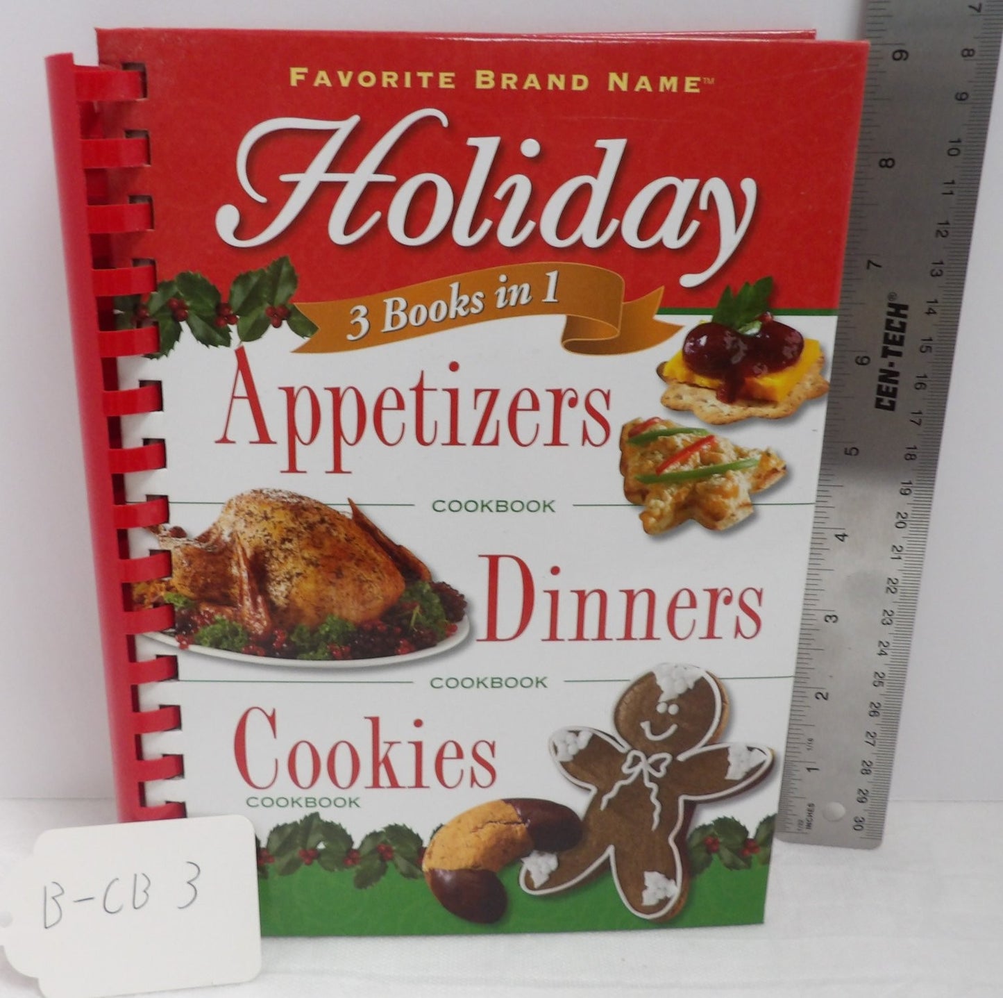 Holiday 3 Books in 1 Appetizers Dinners Cookies Cookbook Spiral-Bound 2008