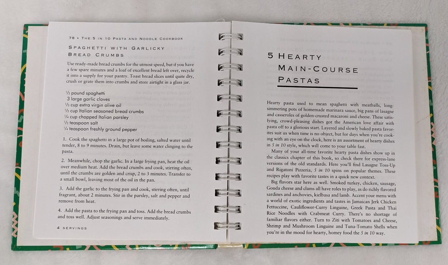 The 5 in 10 Pasta and Noodle Cookbook Nancie McDermott 1995 Quick & Easy Hearst