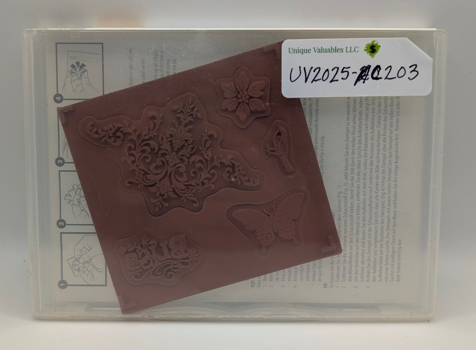 Stampin' Up! Bliss Cling Unmounted Stamp Set Floral Butterfly Bird 5 PCS #123217