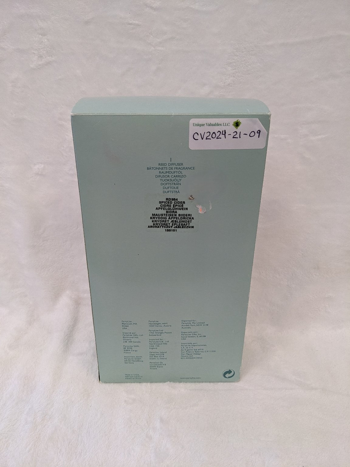 PartyLite Reed Diffuser Apple Cider Scented Glass Wood New RD354