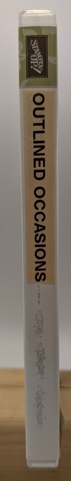 Stampin' Up! Outlined Occasions Cling Rubber Stamp Phrases 6PCs Sale-A-Bration