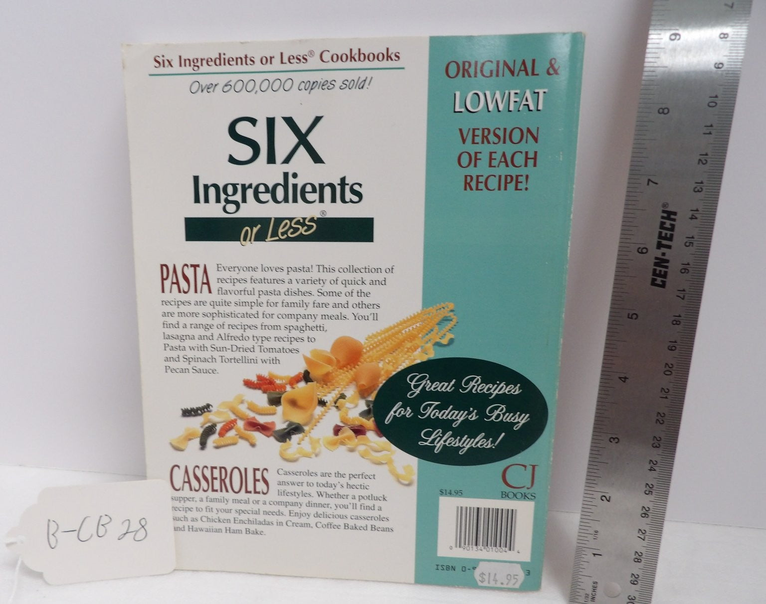SIX Ingredients or LESS Pasta Casseroles Carlean Johnson 2000 Lowfat CJ Books
