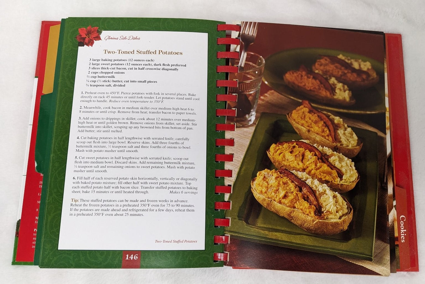 Holiday 3 Books in 1 Appetizers Dinners Cookies Cookbook Spiral-Bound 2008