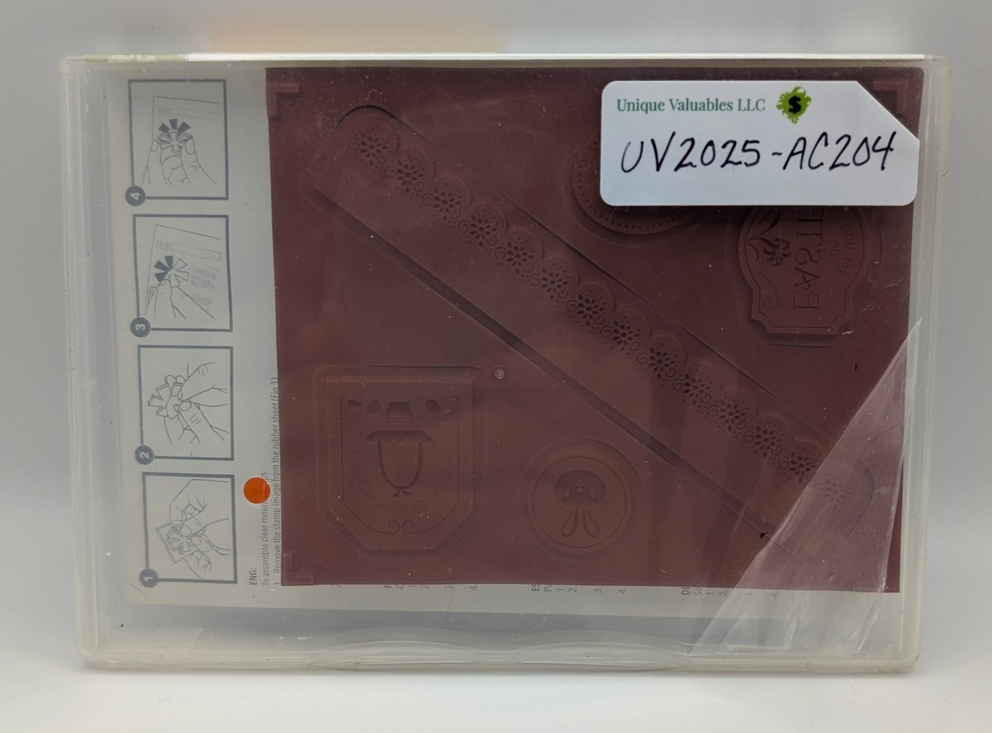 Stampin' Up! Eggcoutrements Cling Rubber Stamp Set Easter Animals Border #118556