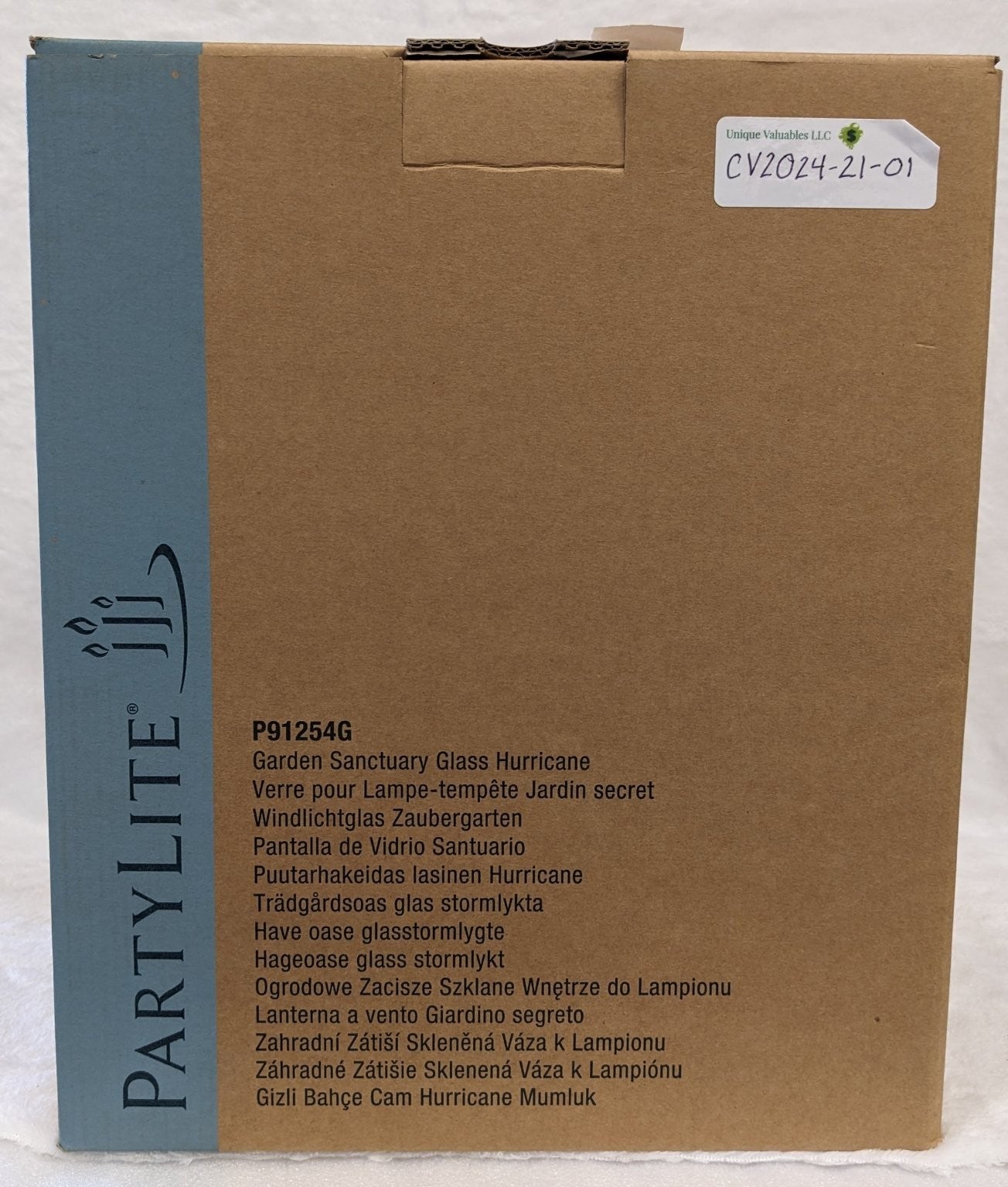 PartyLite Glass Hurricane Bubble P91254G Garden Sanctuary Glass and Beads Only