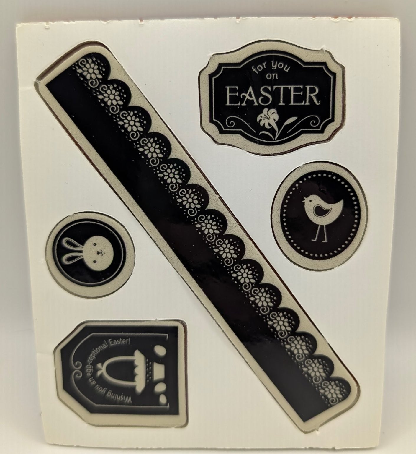 Stampin' Up! Eggcoutrements Cling Rubber Stamp Set Easter Animals Border #118556