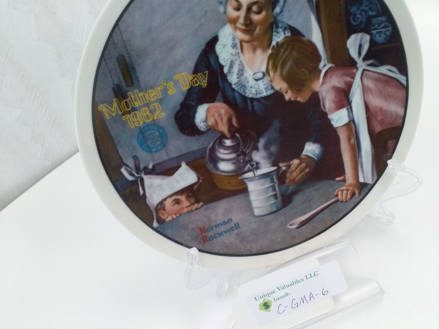 Knowles Mother's Day 1982 The Cooking Lesson by Norman Rockwell LE Bradex