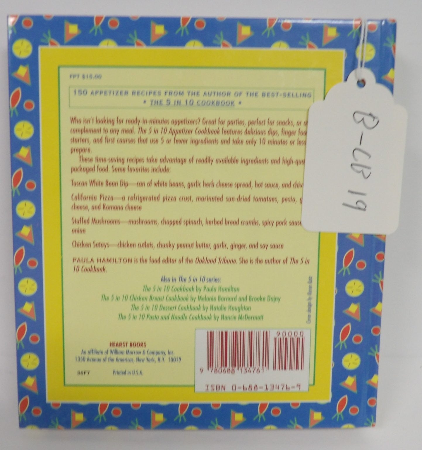 5 in 10 Appetizer Cookbook Paula Hamilton Quick Recipes Hearst Books