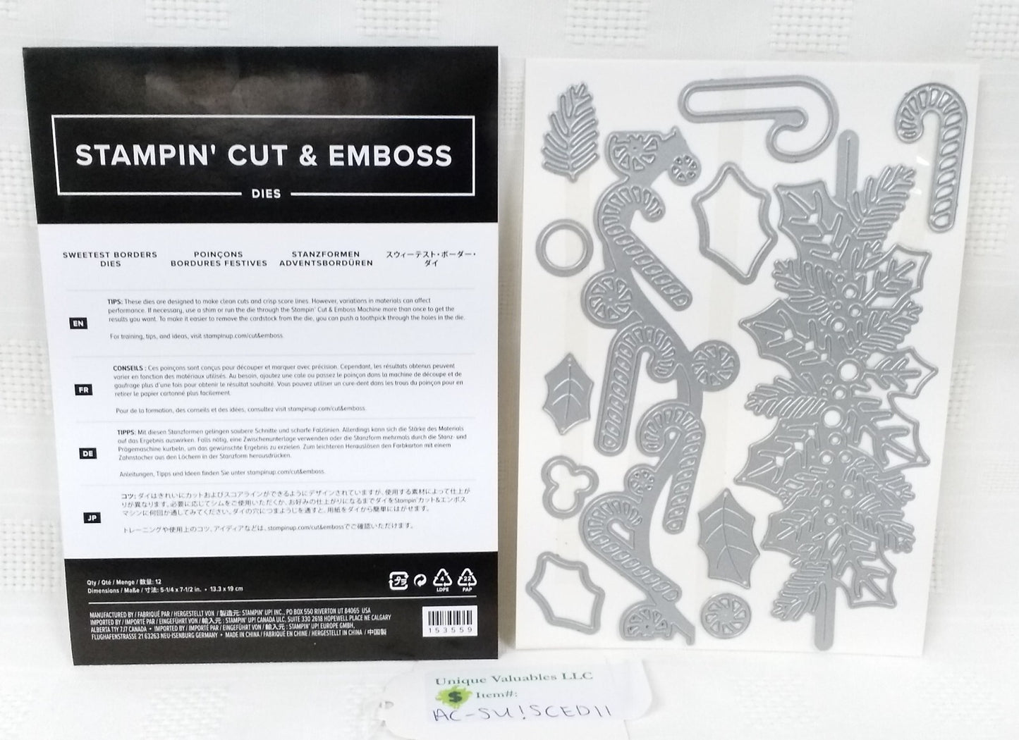 Stampin' Up! Stampin' Cut & Emboss Dies  153559 SWEETEST BORDERS