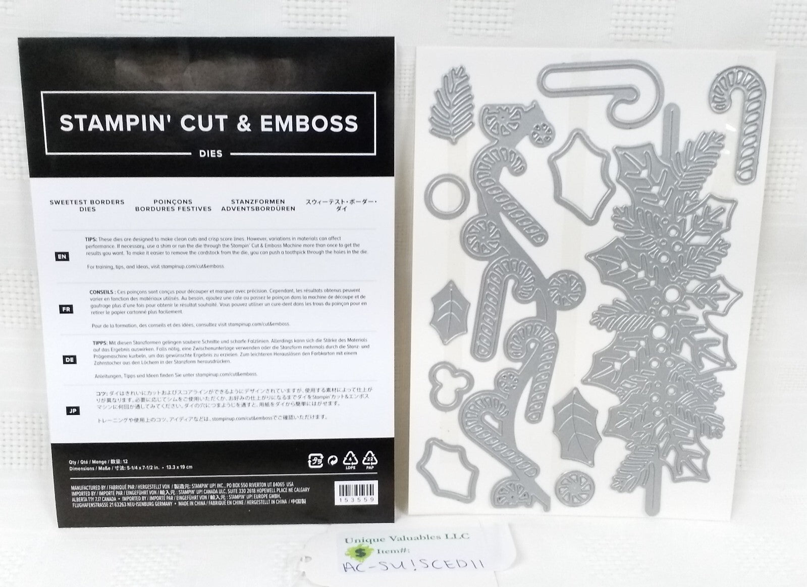 Stampin' Up! Stampin' Cut & Emboss Dies  153559 SWEETEST BORDERS
