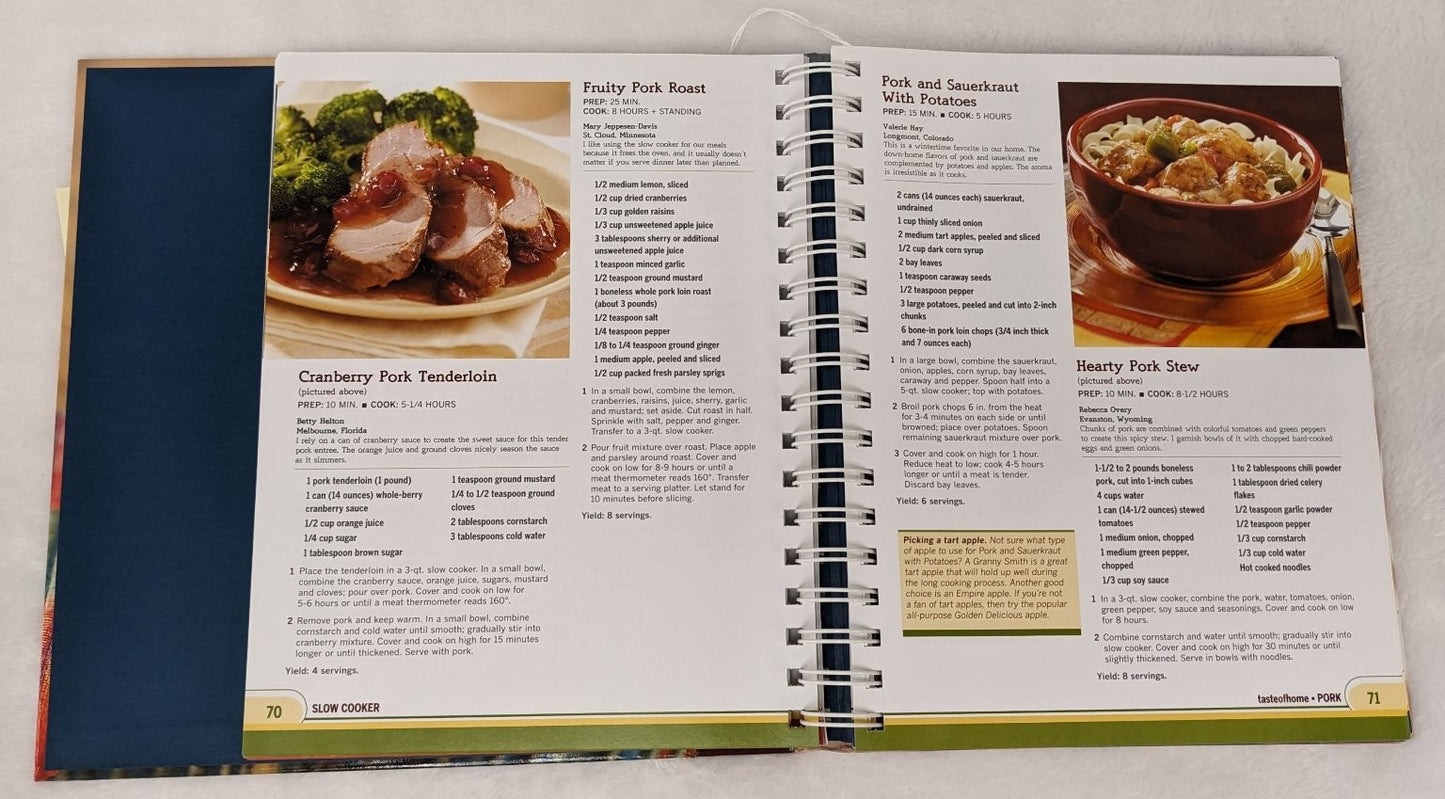 Taste of Home Slow Cooker 403 Recipes Spiral-Bound Reader's Digest Cookbook