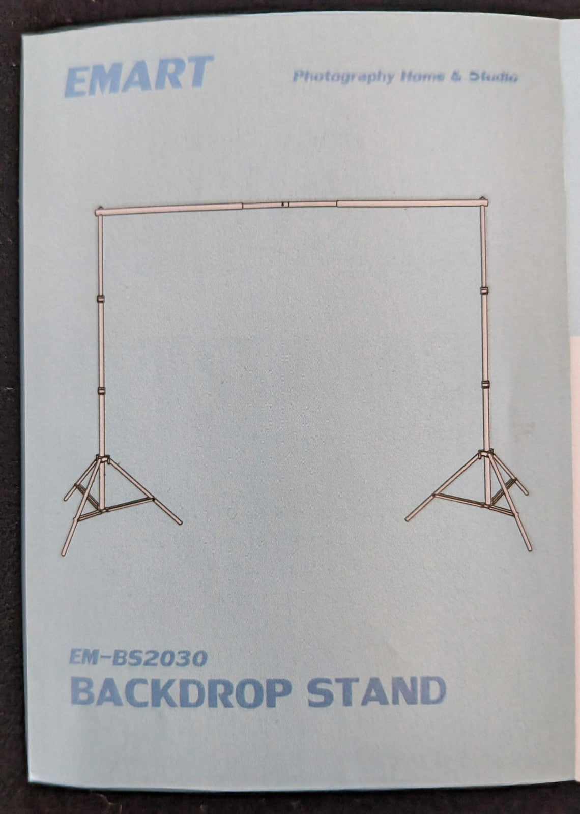 EMART Backdrop Stand 7ft x 10ft with Carrying Bag EM-2030