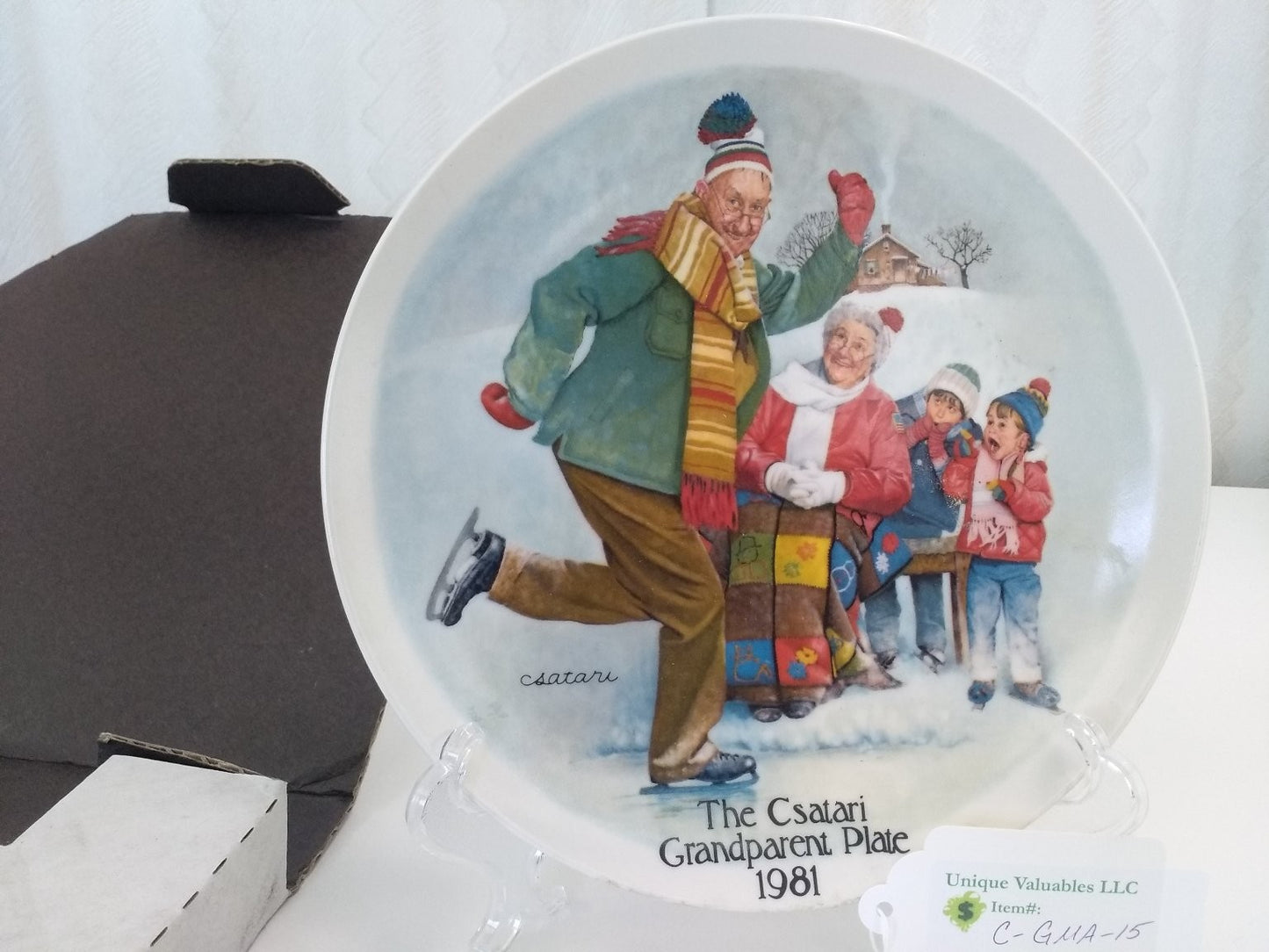 Knowles Csatari Grandparent The Skating Lesson by Joseph Csatari LE 1981