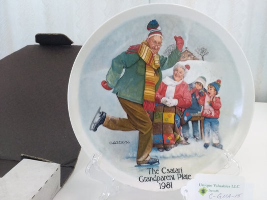 Knowles Csatari Grandparent The Skating Lesson by Joseph Csatari LE 1981