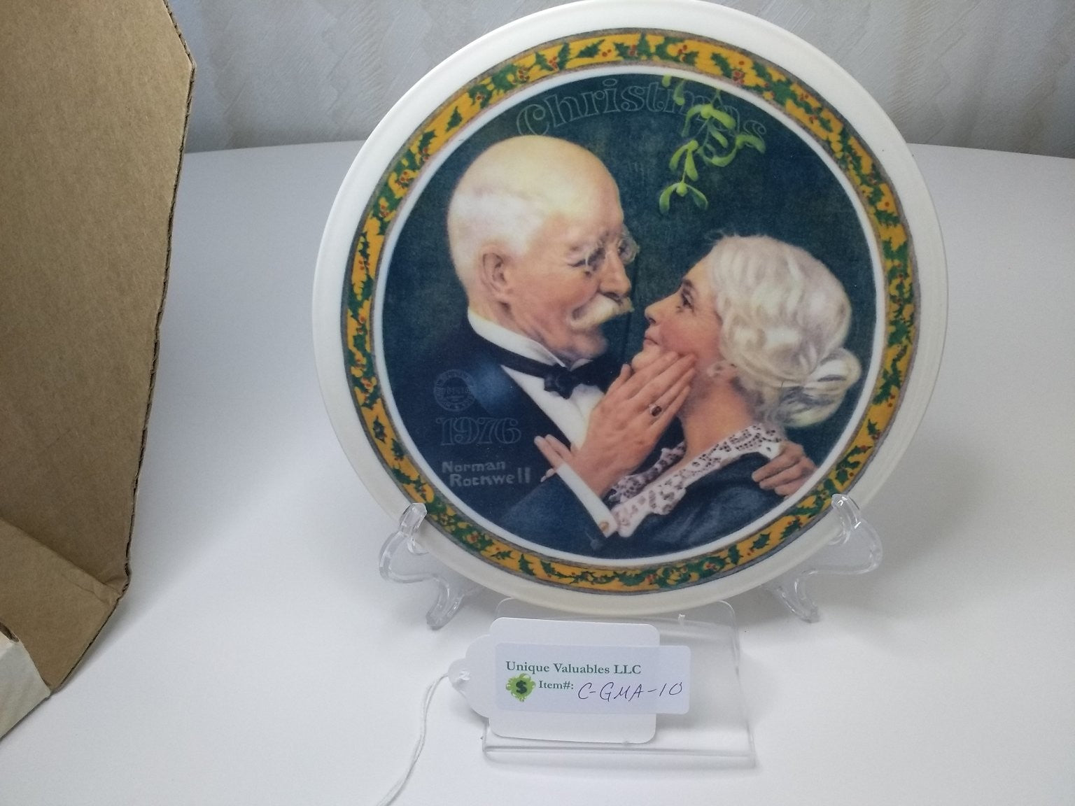 Knowles Golden Christmas by Norman Rockwell Fine China LE Plate No. 6529A 1976