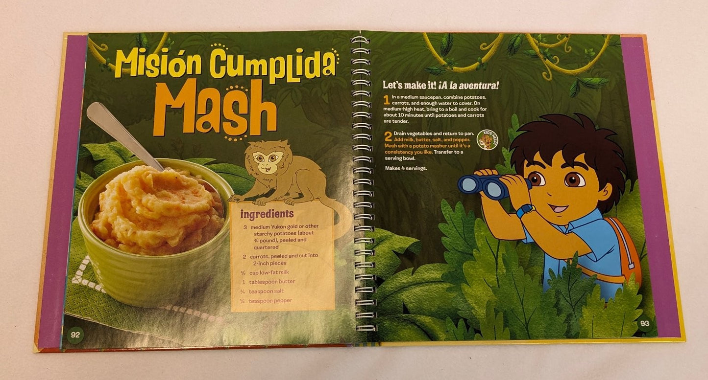 Dora & Diego Let's Cook Nickelodeon 2009 Kids Bilingual Cookbook Wiley