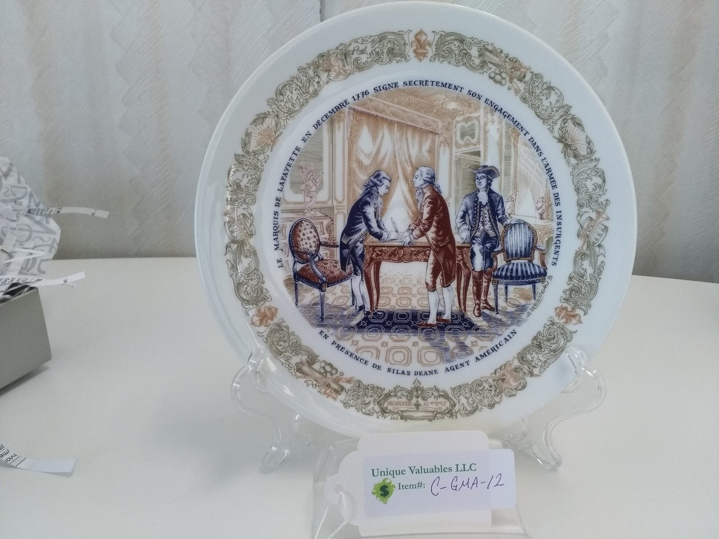 D'Arceau-Limoges Lafayette en Decembre 1776 by Resteau Porcelain LE No. 911