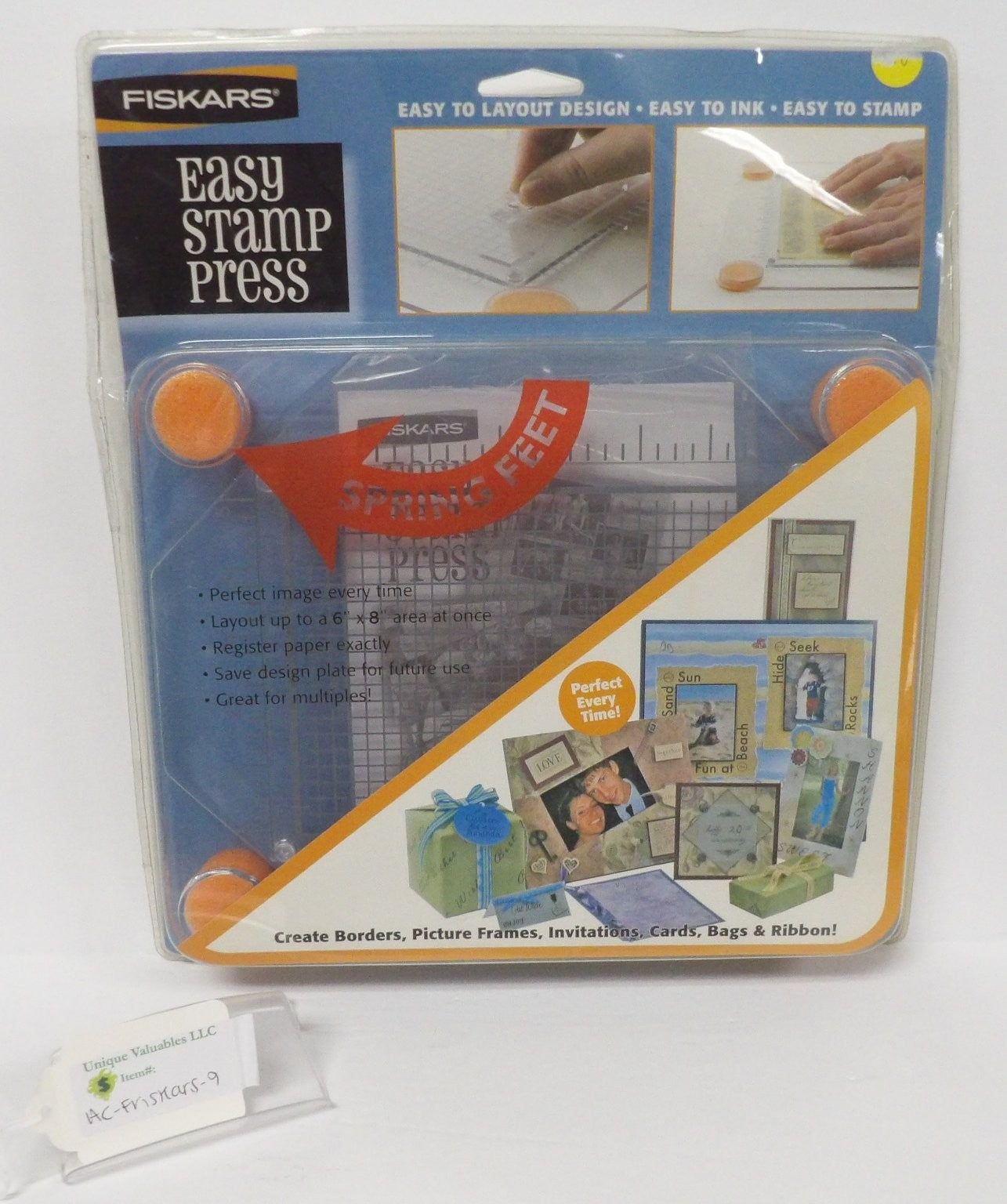 FISKARS Easy Stamp Press 6x8in Layout Spring Feet