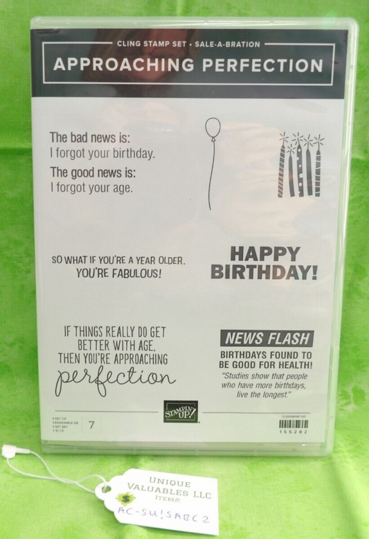 Stampin' Up! Cling Stamp Set  SALE-A-BRATION 155282 APPROACHING PERFECTION