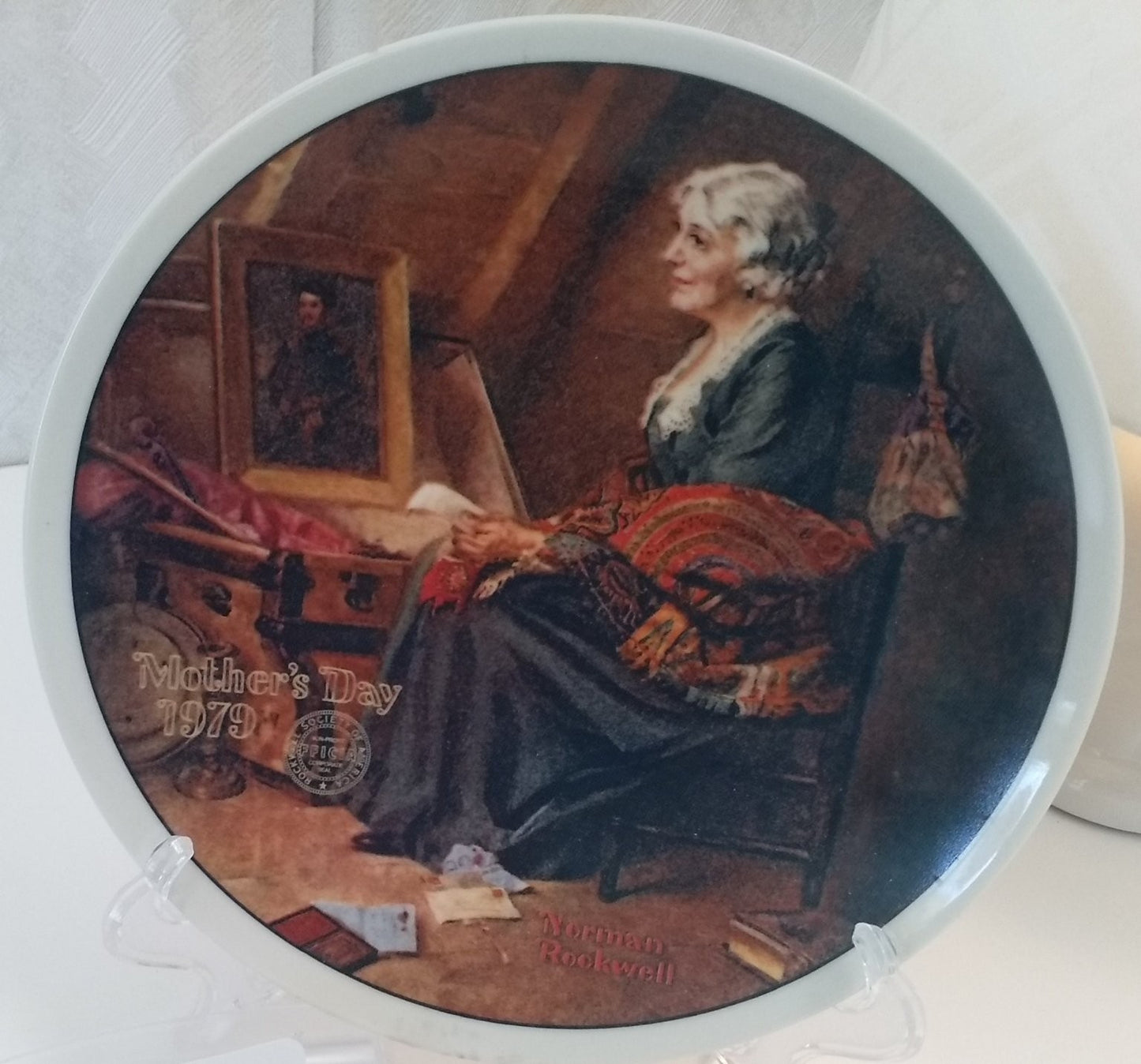 Knowles Mother's Day 1979 Reflections by Norman Rockwell Fine China Bradex LE