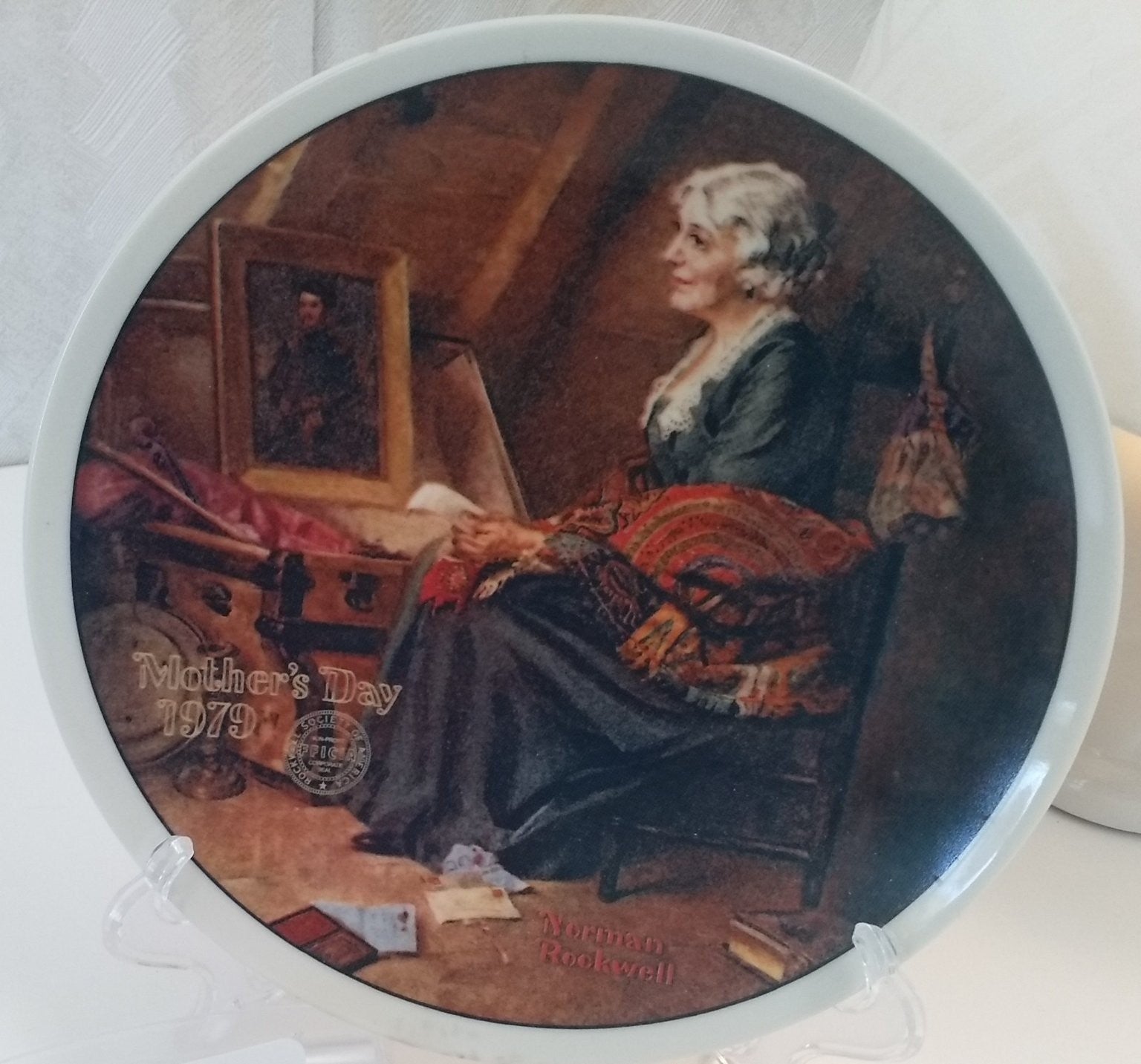 Knowles Mother's Day 1979 Reflections by Norman Rockwell Fine China Bradex LE