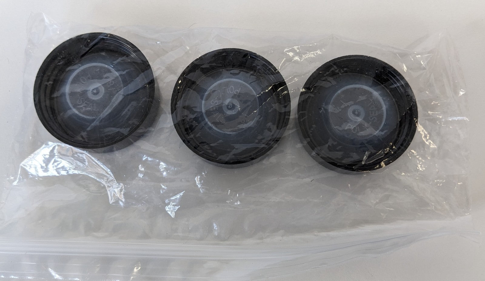 Lot of (14) 1.5" Diameter Plastic Growler Caps Jug Lids Poly Seal Inside ScrewOn