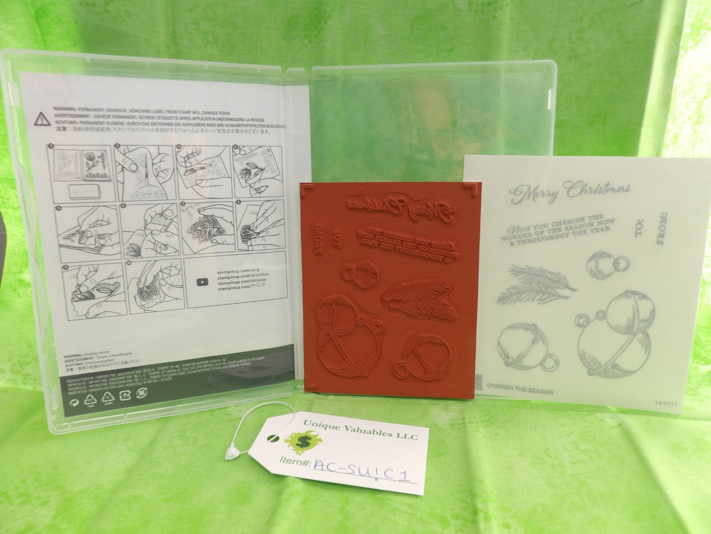 Stampin' Up! Cling Stamp Set 153417 CHERISH THE SEASON