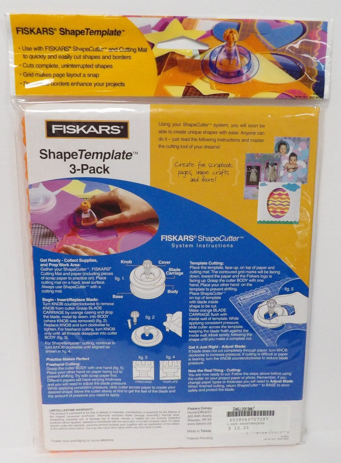 FISKARS ShapeTemplate 3-Pack Scallop Cloud Deco Borders for ShapeCutter