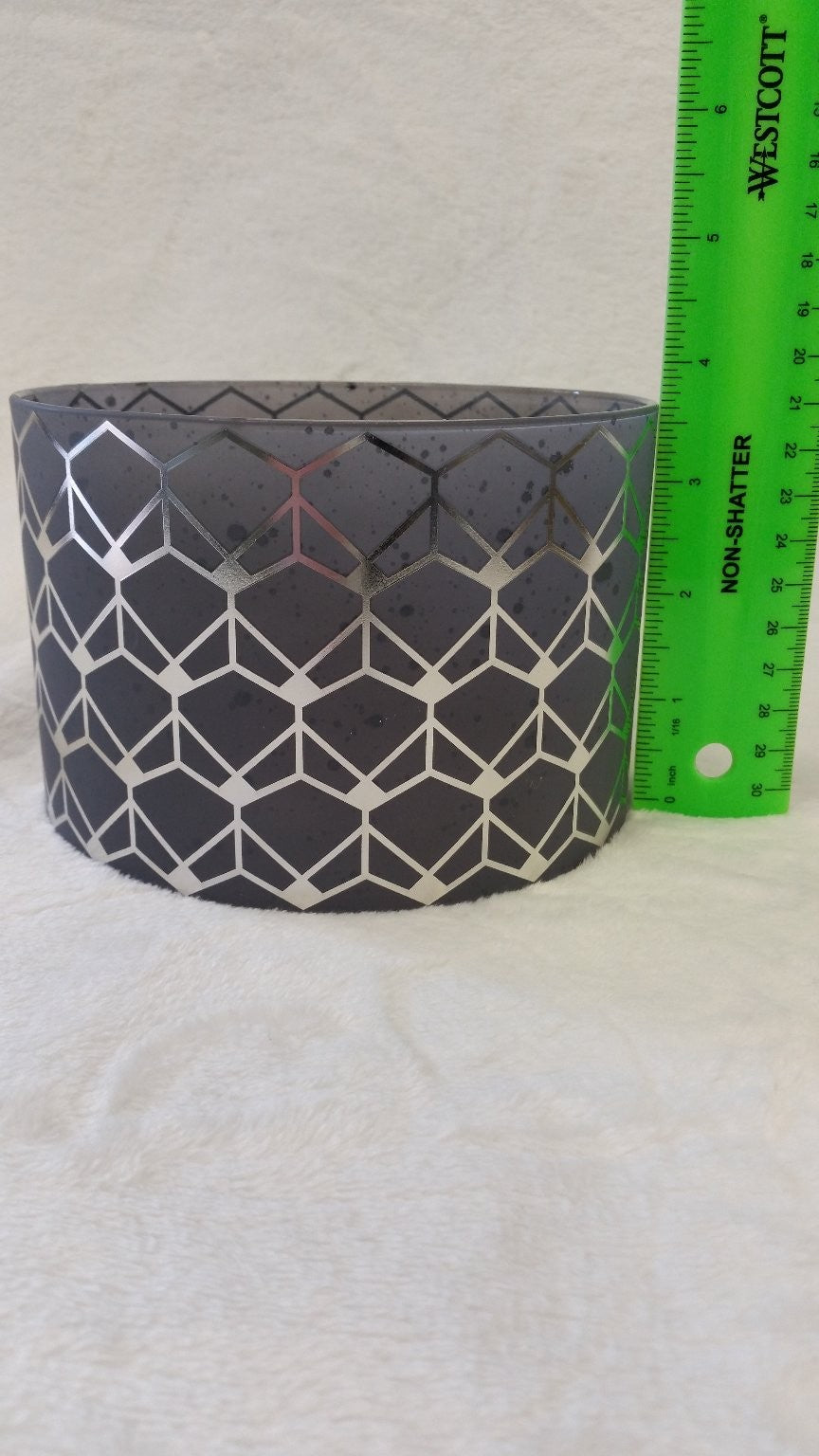 PartyLite Dome Gem Candle Holder Set Glass Metal Modern Geometric P93561