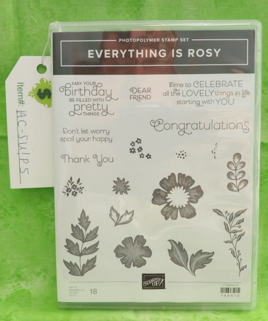 Stampin' Up! Photopolymer Stamp Set 149510 EVERYTHING IS ROSY