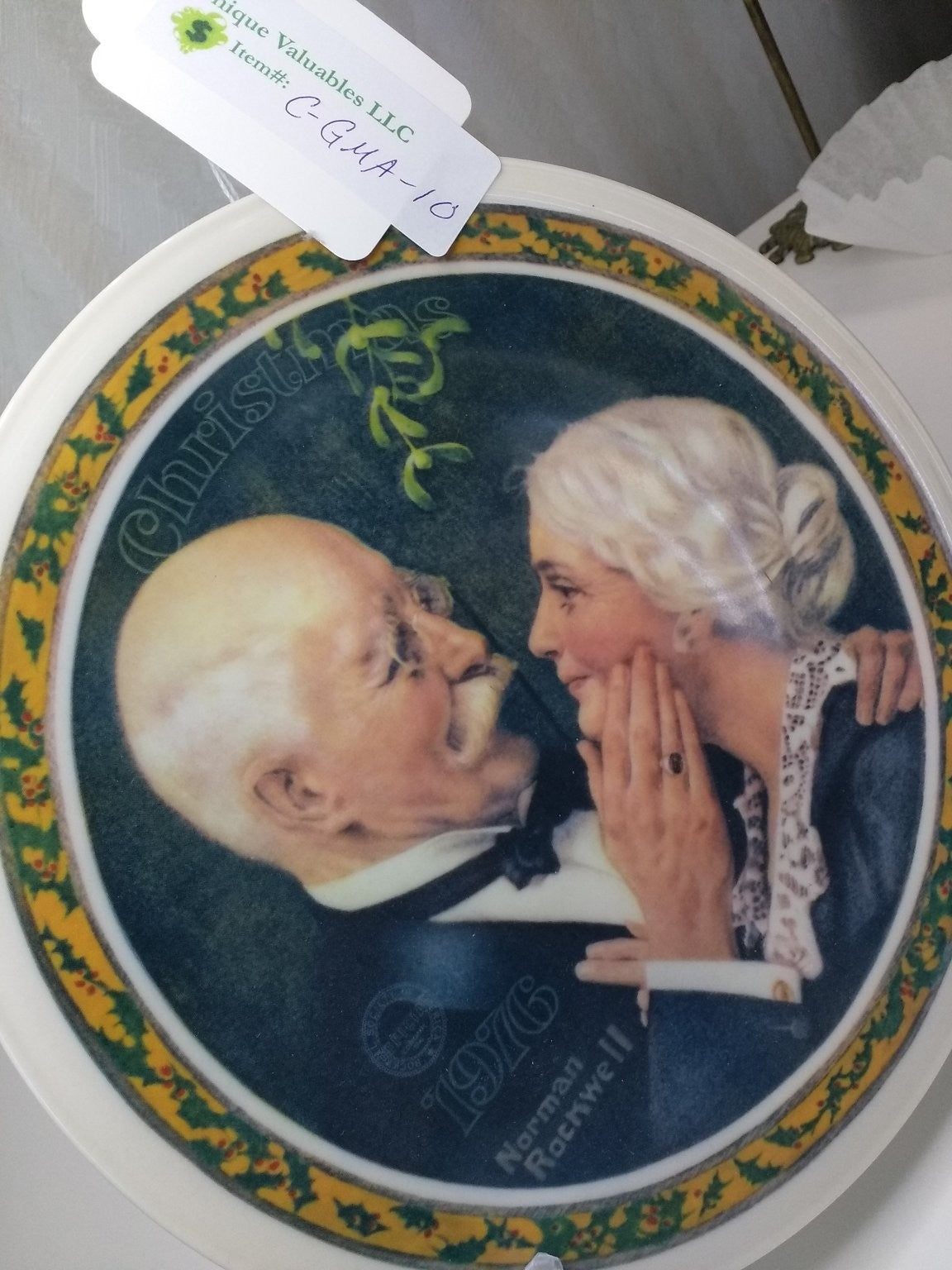 Knowles Golden Christmas by Norman Rockwell Fine China LE Plate No. 6529A 1976