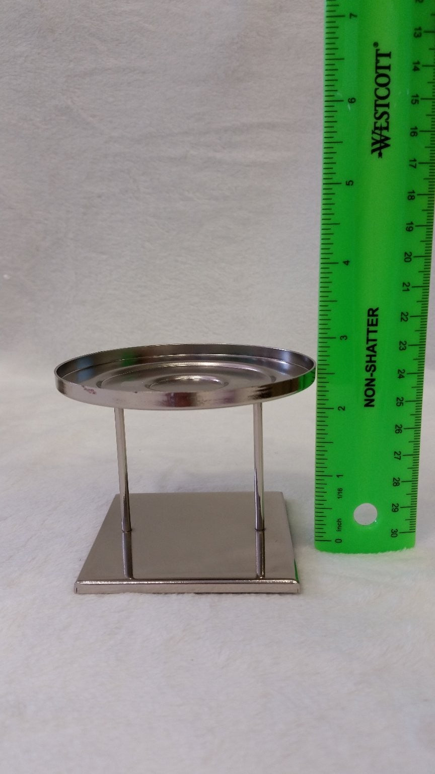 PartyLite Deco Giant Tealight Holders Set of 3 Metal Glass Geometric P93562