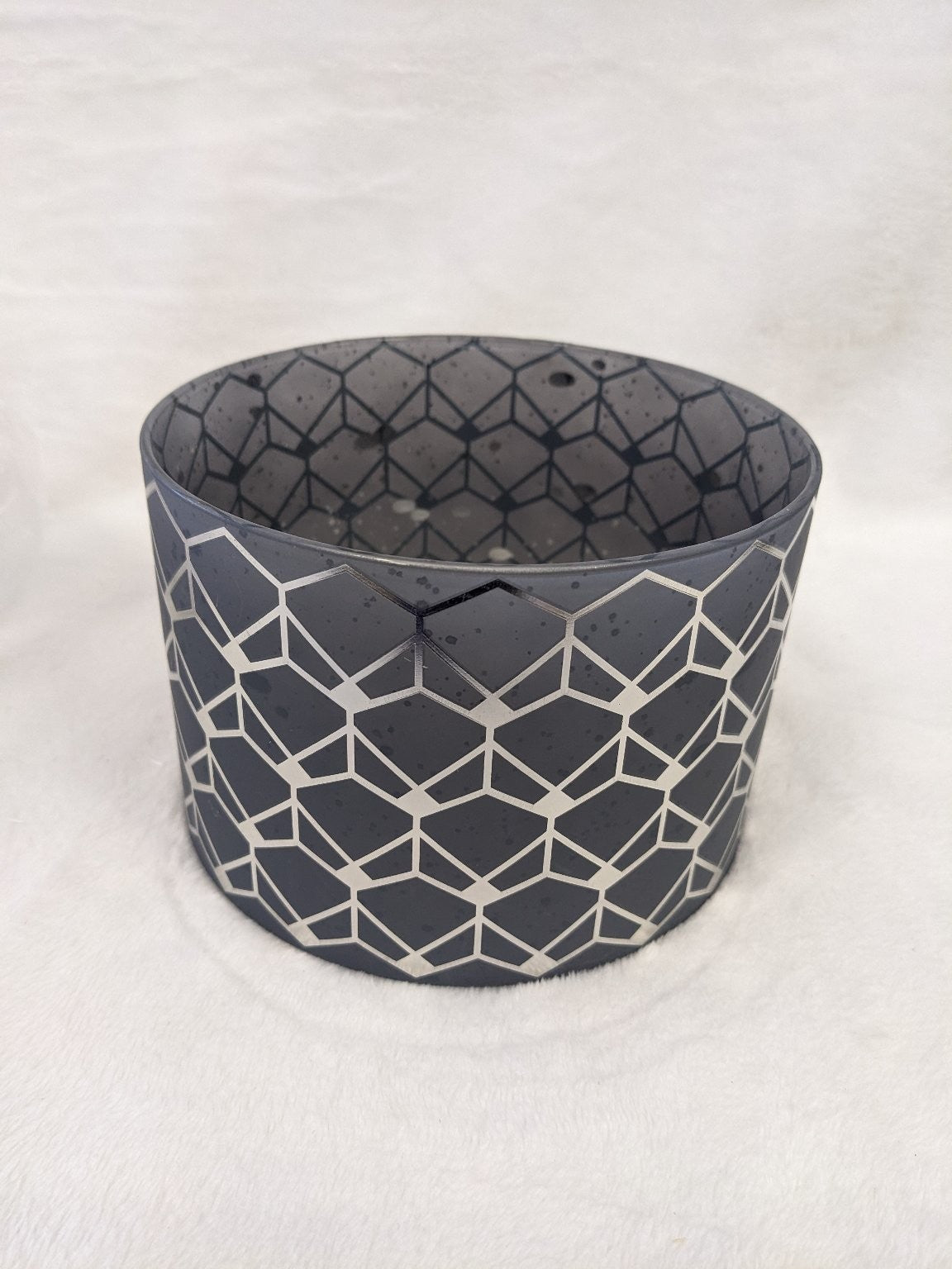 PartyLite Dome Gem Candle Holder Set Glass Metal Modern Geometric P93561