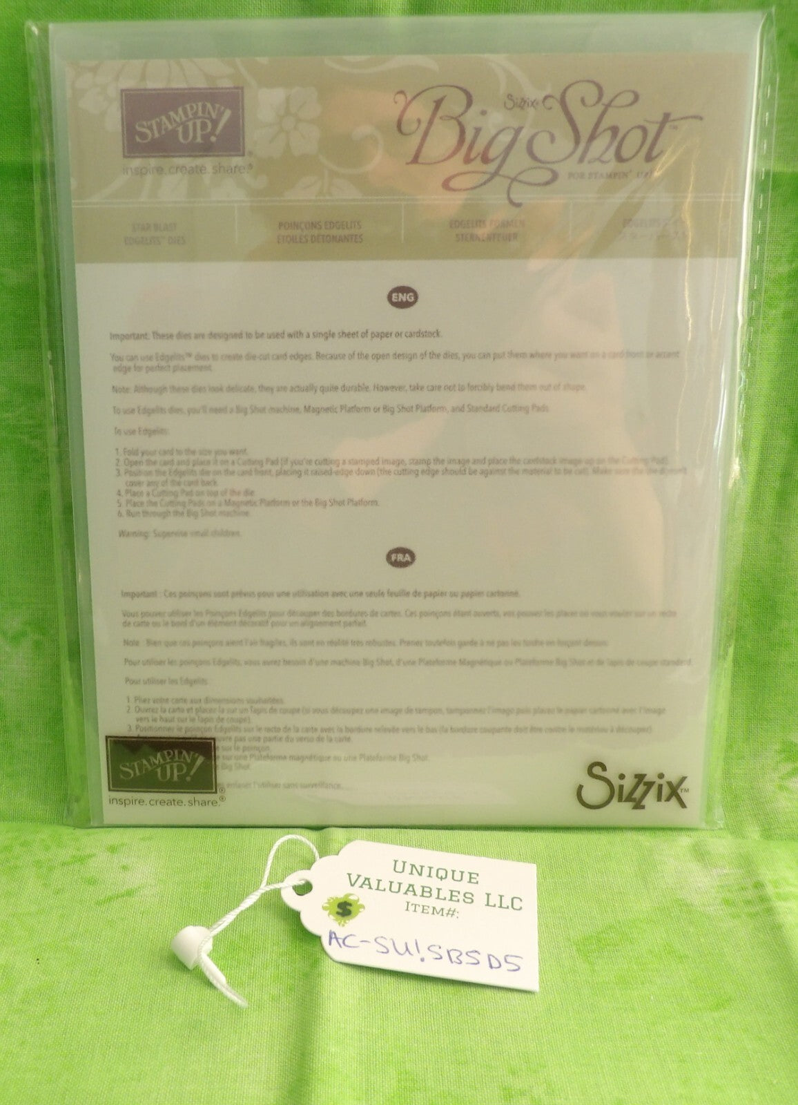 Sizzix Big Shot for Stampin'Up! 142763 STAR BLAST EDGELITS DIES