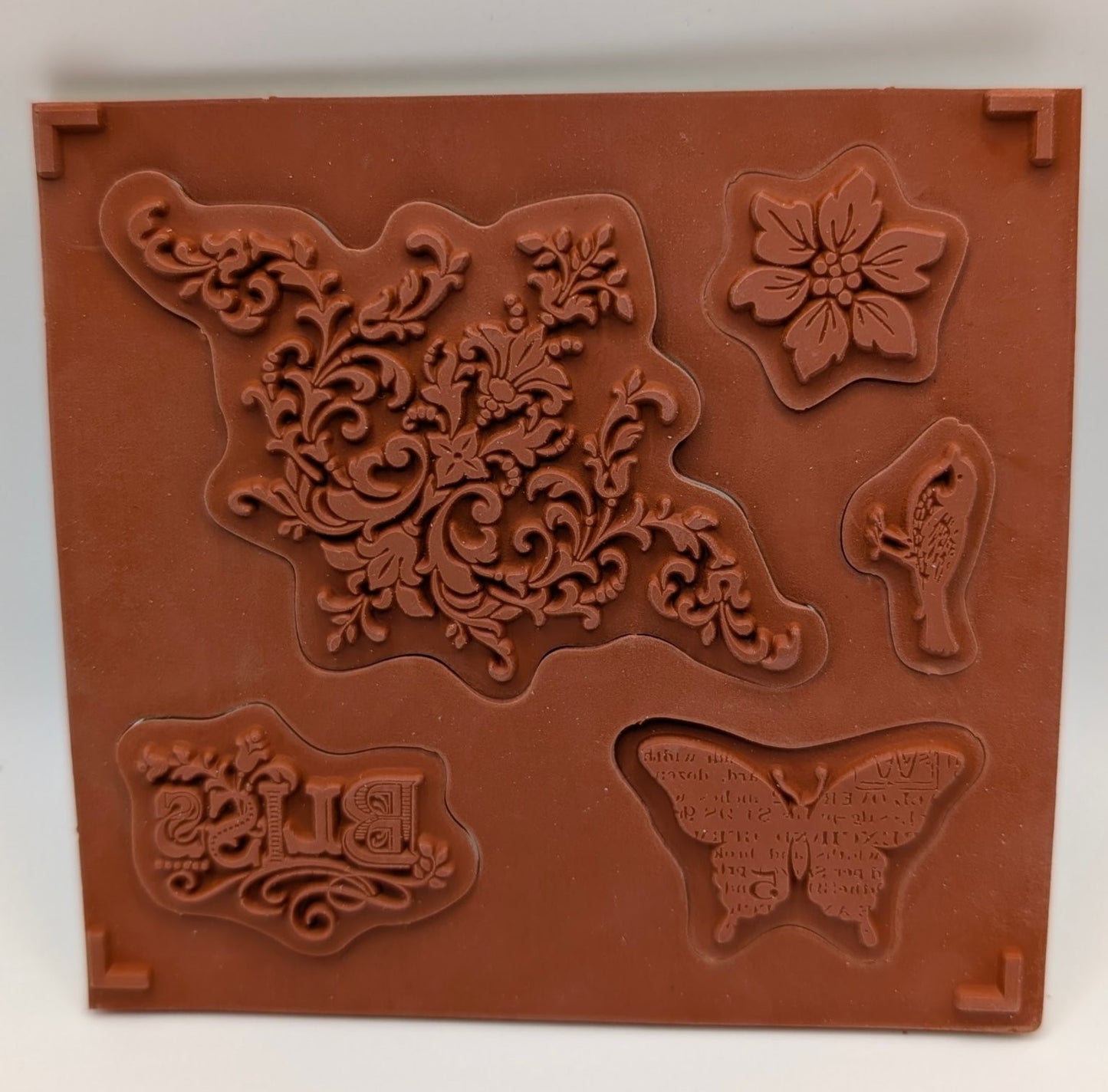 Stampin' Up! Bliss Cling Unmounted Stamp Set Floral Butterfly Bird 5 PCS #123217