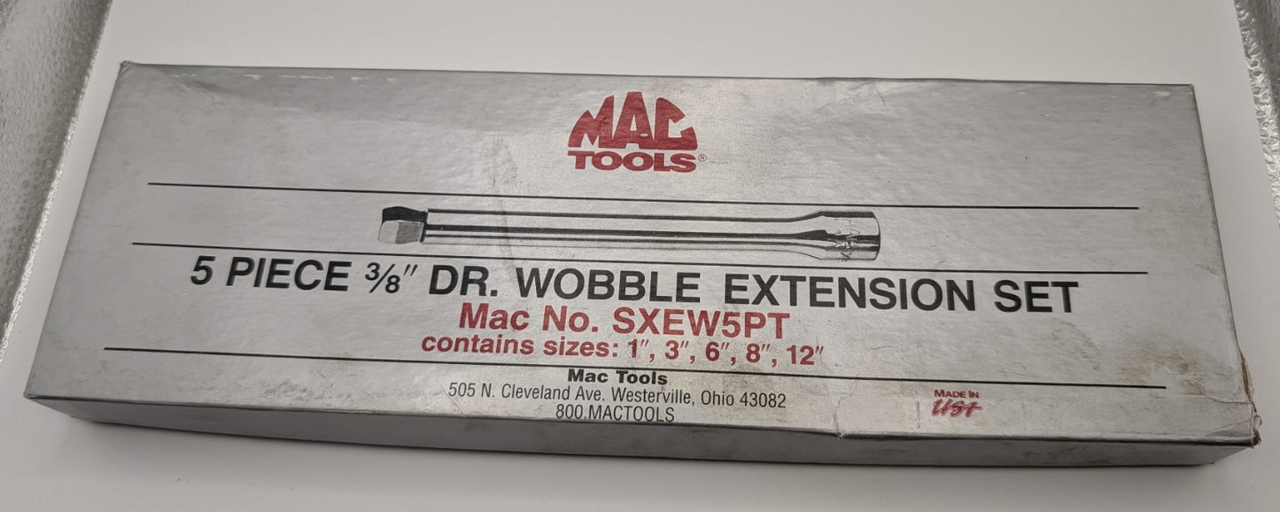 Mac Tools 5-Piece 3/8" Drive Wobble Extension Set SXEW5PT