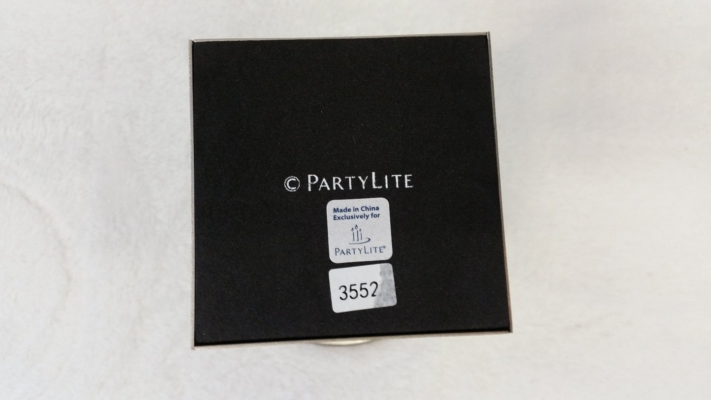 PartyLite Deco Giant Tealight Holders Set of 3 Metal Glass Geometric P93562